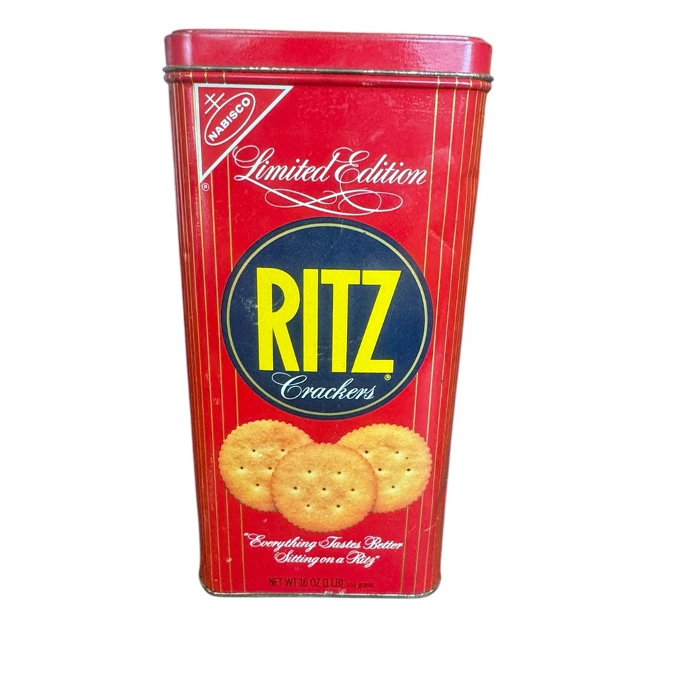Limited Edition Ritz Cracker Red Storage Tin